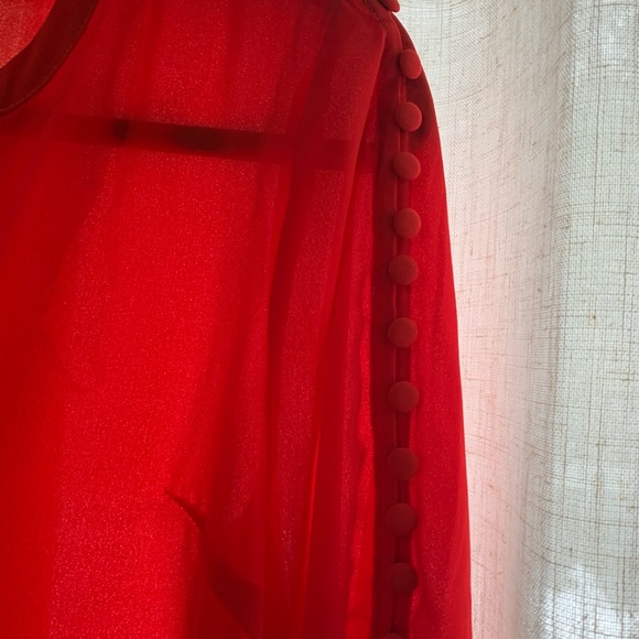 Zac & Rachel Vibrant Red Blouse - Picture 3 of 5